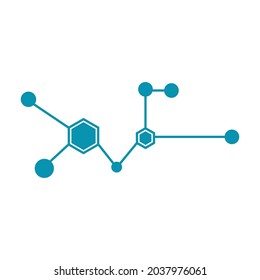 Modelo de logotipo de símbolo molécula diseño de ilustración vectorial 