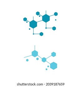 Molecule symbol logo template vector illustration design 