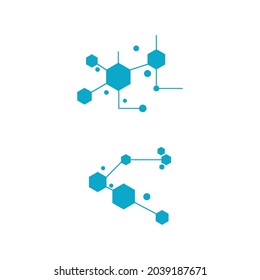 Molecule symbol logo template vector illustration design 