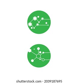 Molecule symbol logo template vector illustration design 