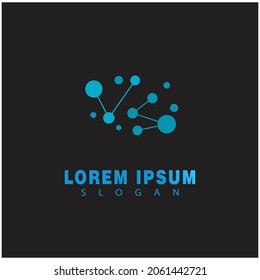 Modelo de logotipo de símbolo molécula diseño de ilustración vectorial 