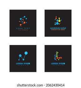 Molecule symbol logo template vector illustration design 