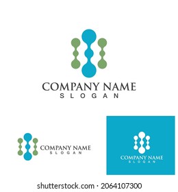Modelo de logotipo de símbolo molécula diseño de ilustración vectorial 