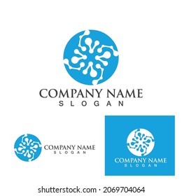 Molecule symbol logo template vector illustration design 