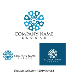 Molecule symbol logo template vector illustration design 