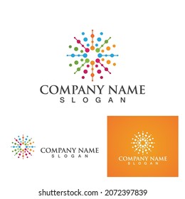 Molecule symbol logo template vector illustration design 