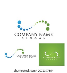 Molecule symbol logo template vector illustration design 