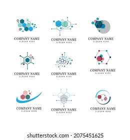 Molecule symbol logo template vector illustration design 