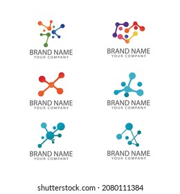 Molecule symbol logo template vector illustration design 