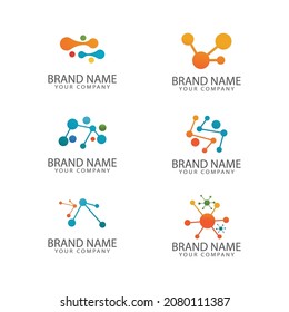 Molecule symbol logo template vector illustration design 
