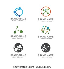 Molecule symbol logo template vector illustration design 