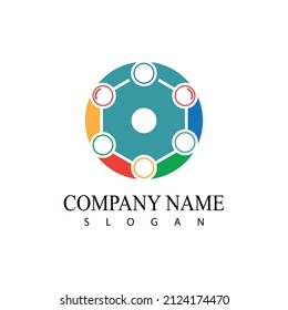 Molecule symbol logo template vector illustration design 