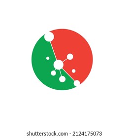 Modelo de logotipo de símbolo molécula diseño de ilustración vectorial 