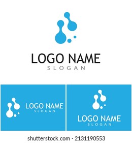Modelo de logotipo de símbolo molécula diseño de ilustración vectorial 