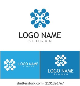 Molecule symbol logo template vector illustration design 