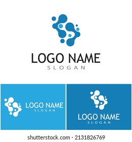 Molecule symbol logo template vector illustration design 