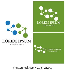 Molecule symbol logo template vector illustration design 