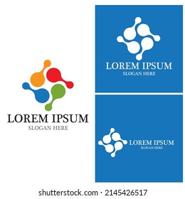 Molecule symbol logo template vector illustration design 