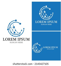 Molecule symbol logo template vector illustration design 