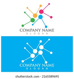 Molecule symbol logo template vector illustration design 