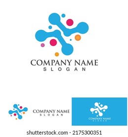 Molecule symbol logo template vector illustration design 