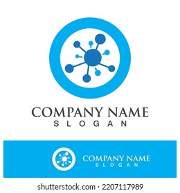 Molecule symbol logo template vector illustration design 