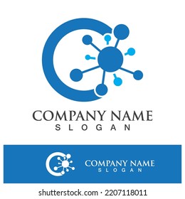 Molecule symbol logo template vector illustration design 