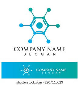Molecule symbol logo template vector illustration design 