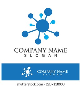 Molecule symbol logo template vector illustration design 