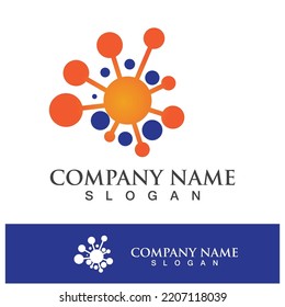 Molecule symbol logo template vector illustration design 