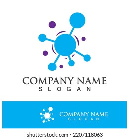Molecule symbol logo template vector illustration design 