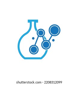 Modelo de logotipo de símbolo molécula diseño de ilustración vectorial 