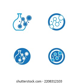 Molecule symbol logo template vector illustration design 