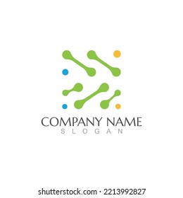 Molecule symbol logo template vector illustration design 