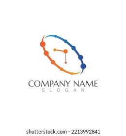 Molecule symbol logo template vector illustration design 