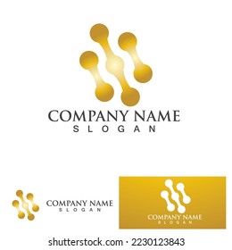 Molecule symbol logo template vector illustration design 