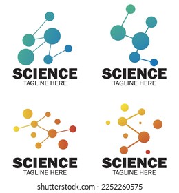 Logo-Vorlage für Molecule, Vektorgrafik, Neuron-Logo oder Logo-Design für Nervenzellen 