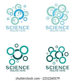 Símbolo molecular plantilla de logotipo ilustración vectorial,logotipo de neurona o diseño de célula nerviosa 