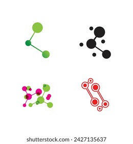 Molecule symbol logo template vector illustration design 