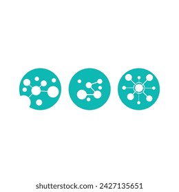 Molecule symbol logo template vector illustration design 
