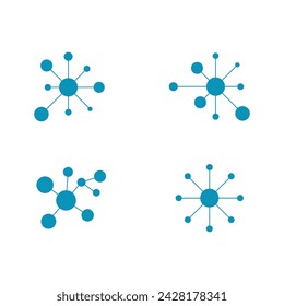 Molecule symbol logo template vector illustration design 