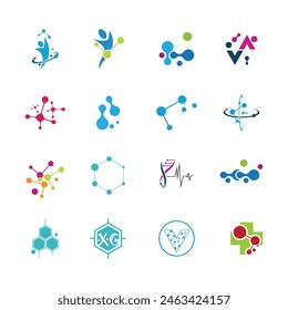 Molecule symbol logo template vector illustration design 