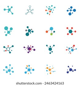 Molecule symbol logo template vector illustration design 