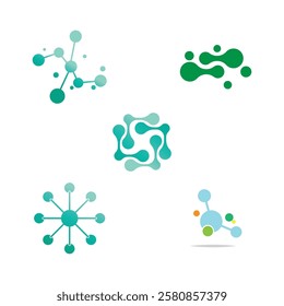 Molecule symbol logo template vector illustration design 