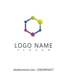 Molecule symbol logo template vector illustration design 