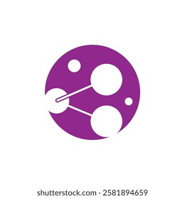 Molecule symbol logo template vector illustration design 