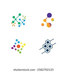 Molecule symbol logo template vector illustration design 