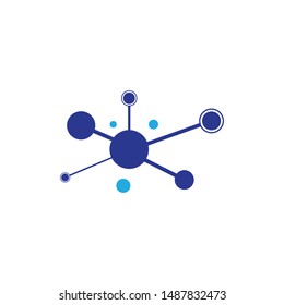 Molecule symbol vector icon illustration