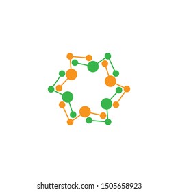 Molecule symbol vector icon illustration