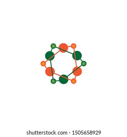 Molecule symbol vector icon illustration